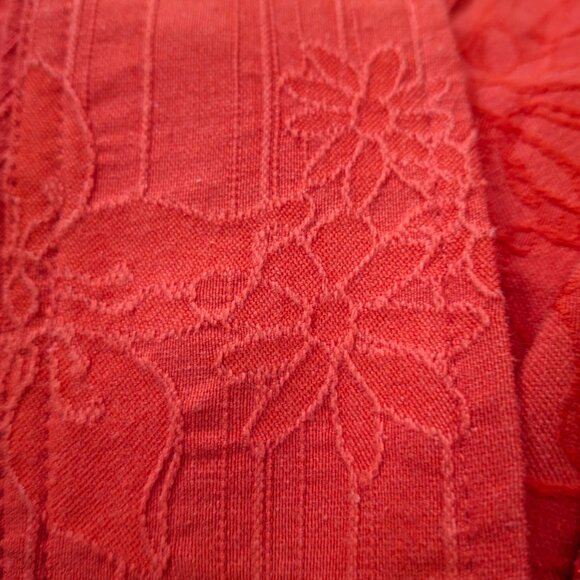 Womens Laura Petites Cotton Jacquard Cropped Blazer Red Suit Jacket Sz 10 - Picture 11 of 15